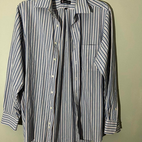 ✨Chaps Men's button‎ up Spring colors size large EUC - Picture 1 of 3